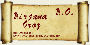 Mirjana Oroz vizit kartica